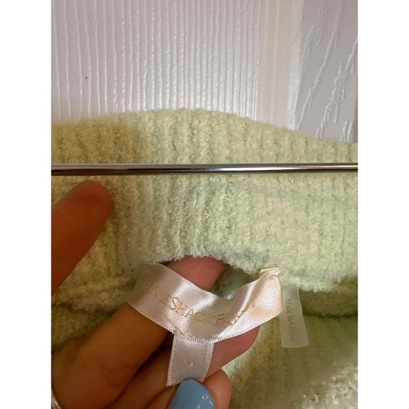 LoveShackFancy Revolve Mini Skirt M Preppy Ruffle Cocktail Pastel Green Heiress - Picture 6 of 9